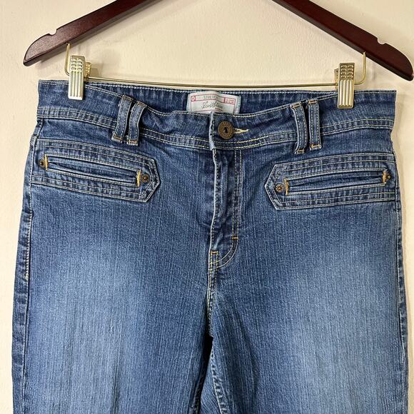 Sz 10 Y2K VTG Levi Strauss Mid Rise Boot Cut Jeans No Back Pockets Buckle Baddie - Picture 2 of 5